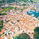 Aerial view of Saint-Tropez in the French Riviera