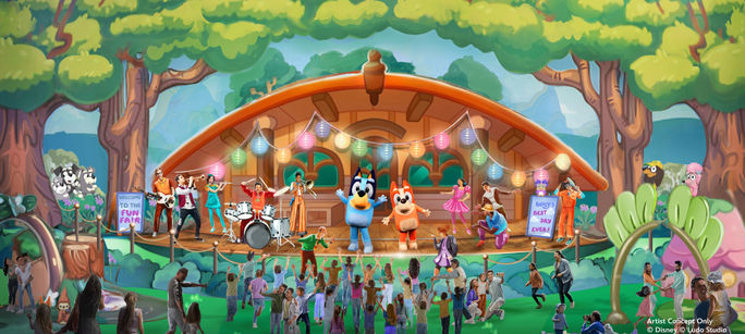 Disneyland resort, bluey experiences, disney bluey, bluey at disney parks,