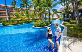Grandparents enjoying the Family Section pool.
