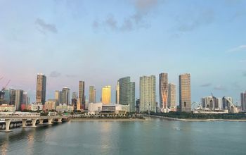 Downtown Miami viewed from PortMiami