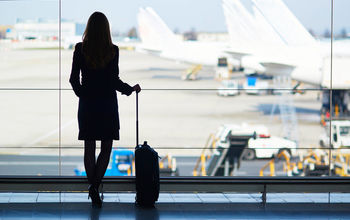 Business traveler at the airport.