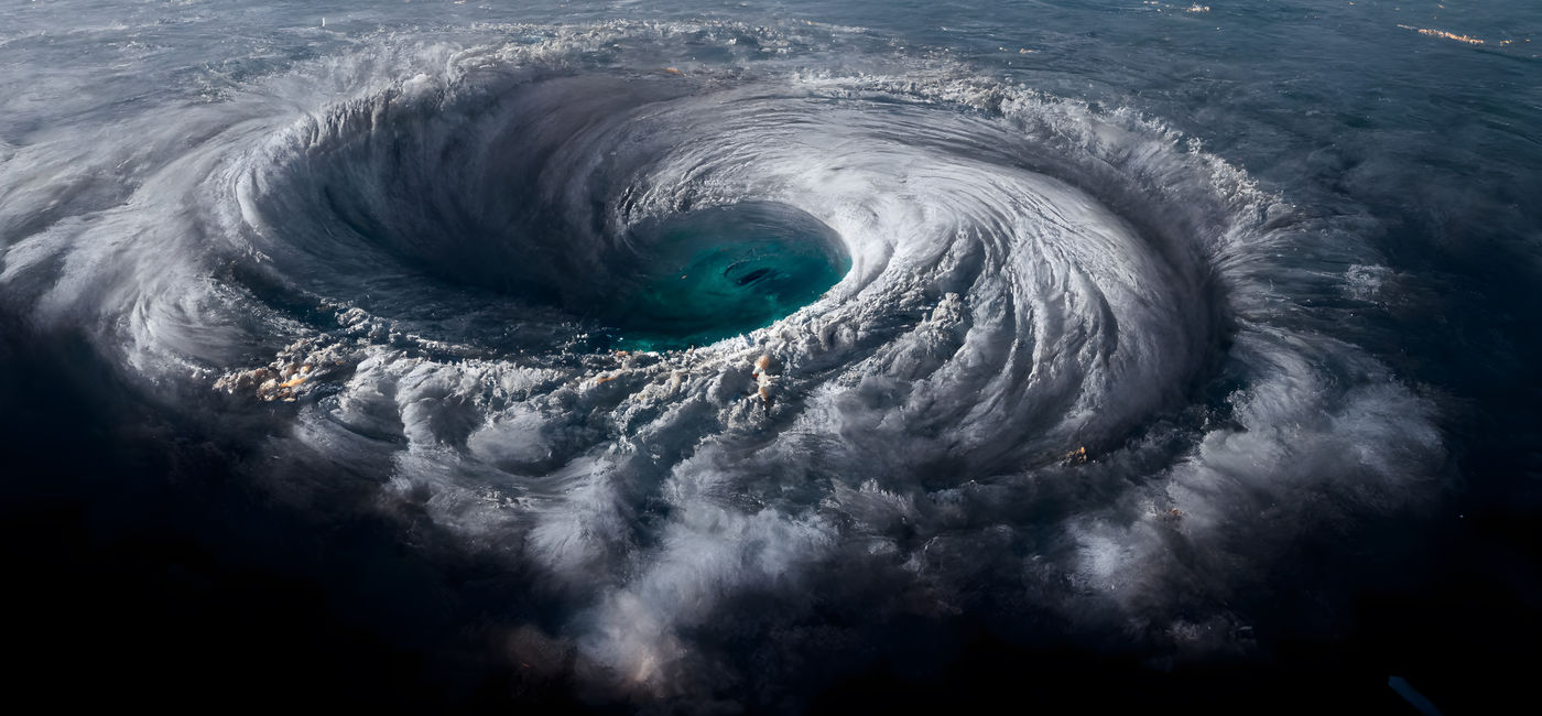 Image: Aerial view of a hurricane. (Photo Credit: Scheidle-Design/Adobe)