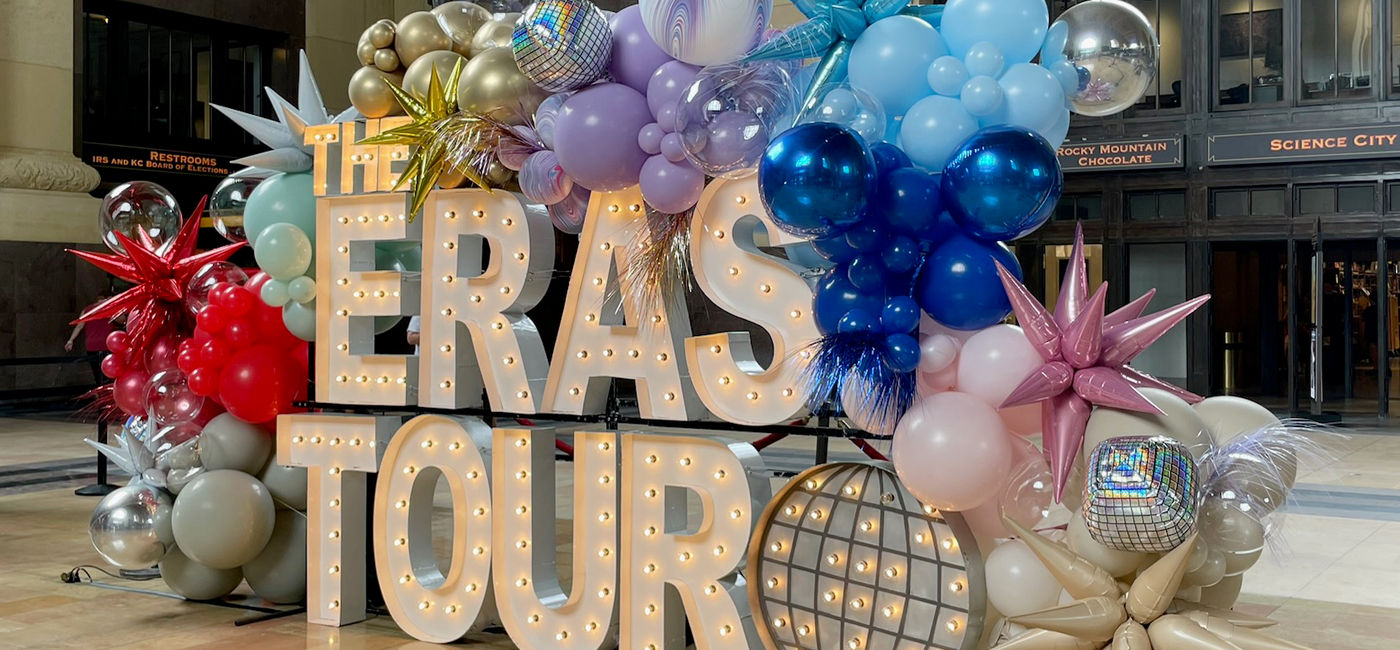 Image: Eras Tour Sign at Union Station in Kansas City (Photo Credit: Courtesy Visit KC)