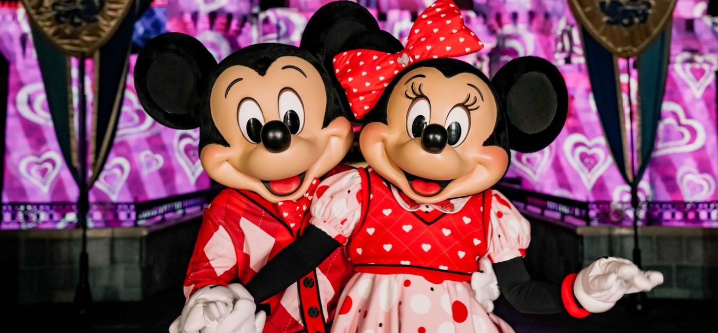 Image: Mickey Mouse and Minnie Mouse at Sweethearts' Nite in Disneyland (Photo Credit: Disneyland Resort)