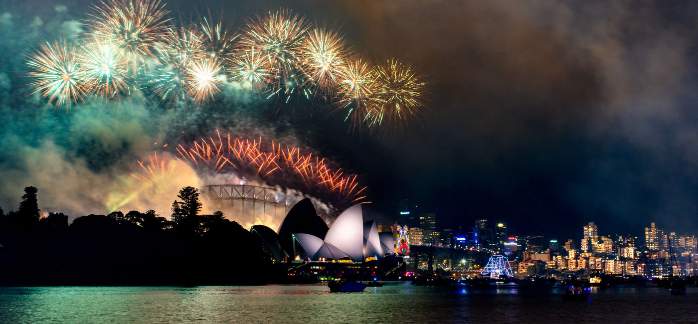 Image: New Year's Eve fireworks at Sydney Harbour in Australia. (Photo Credit: Marcel / Adobe Stock)