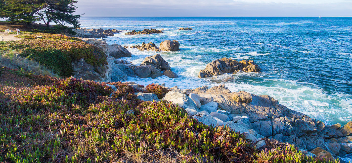 Image: Seascape of Monterey Bay at Sunset in Pacific Grove, California. (photo via Serbek / iStock / Getty Images Plus)