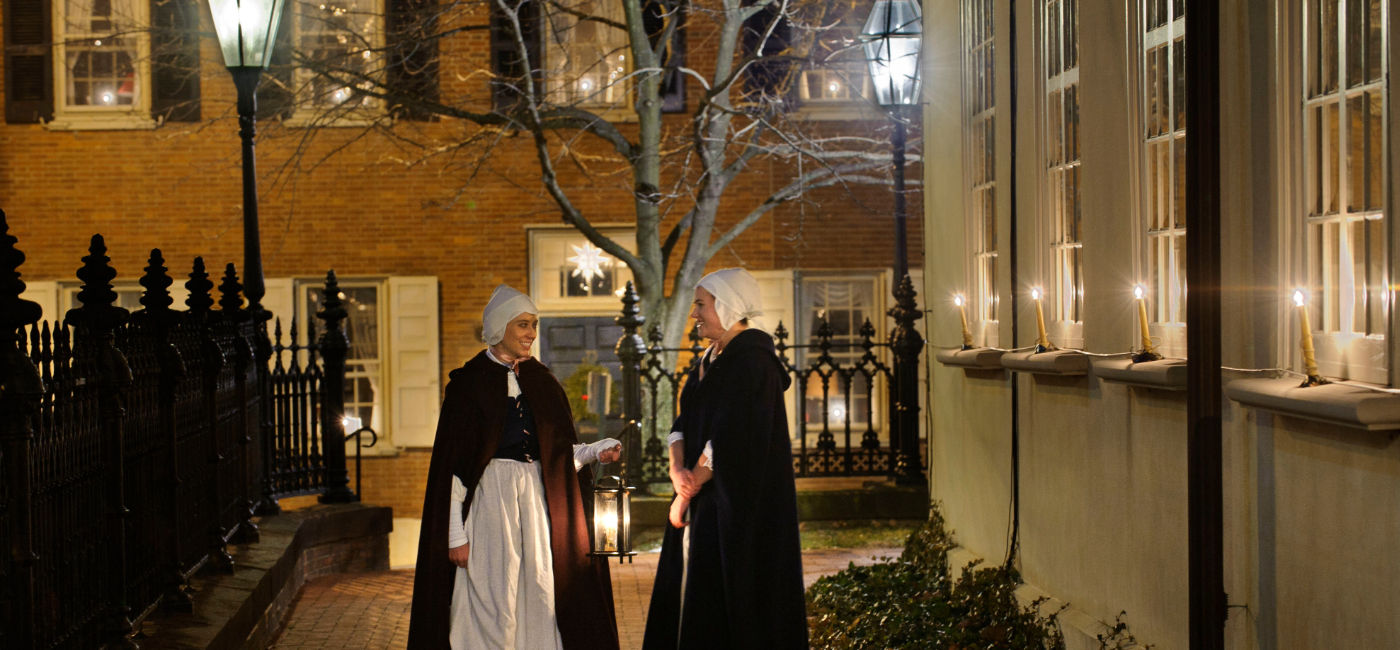 Image: Travelers can discover Bethlehem's living history with a Christmas City Stroll. (Photo Credit: Paul Bartholomew)