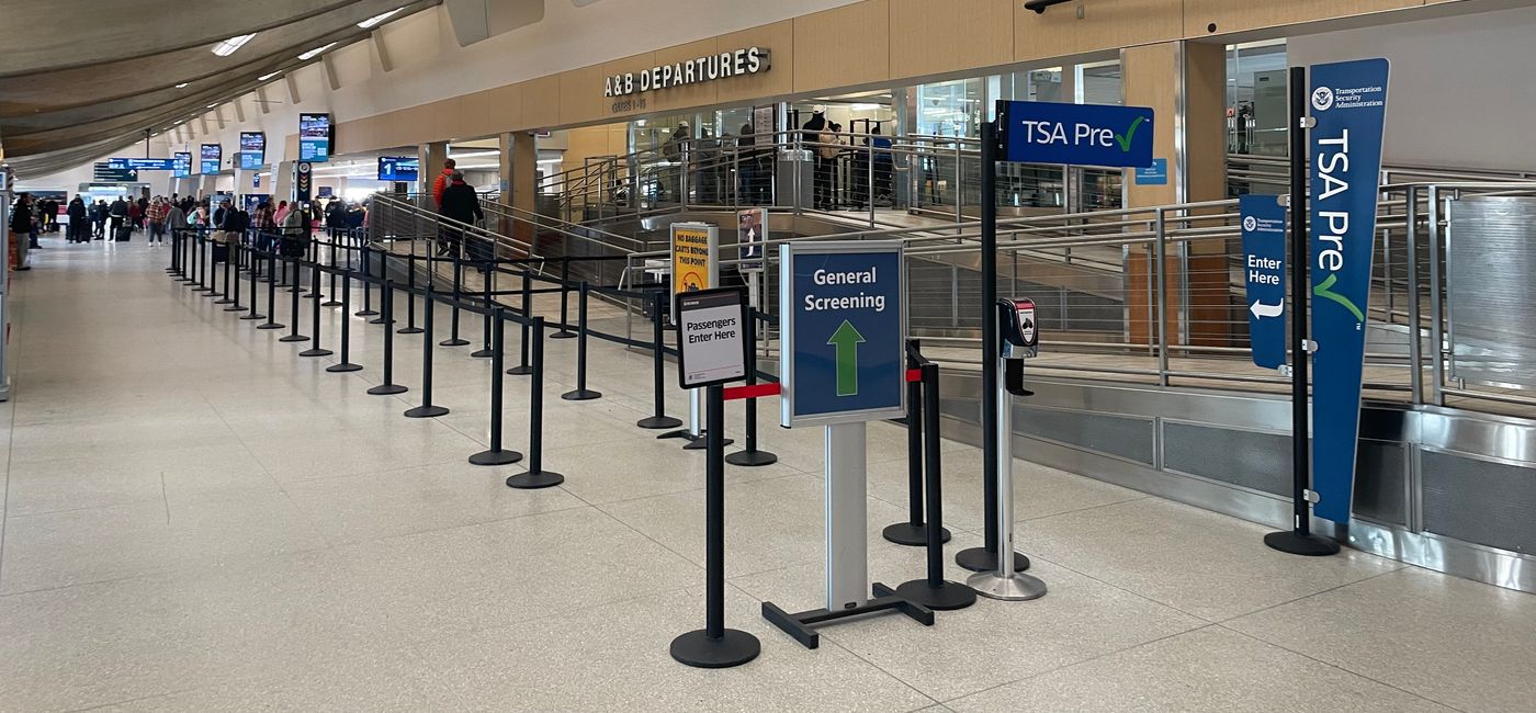 Image: TSA PreCheck entrance at Spokane International Airport. (Photo Credit: Patrick Clarke)