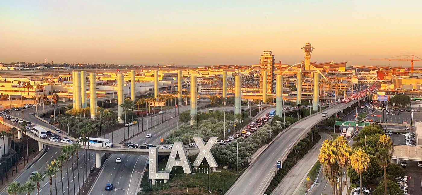 Image: View from guest room at H Hotel Los Angeles. (Photo by Scott Laird)