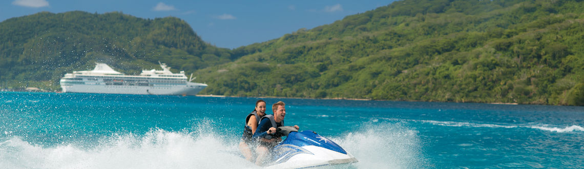 Paul Gauguin Cruises, jet ski, shore excursion, South Pacific