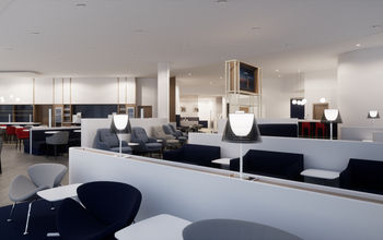 Rendering of the new Air France lounge at London Heathrow coming this spring.