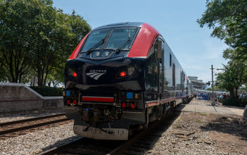 Amtrak train in New Orleans