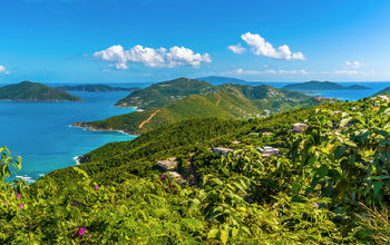 View from Tortola in the British Virgin Islands