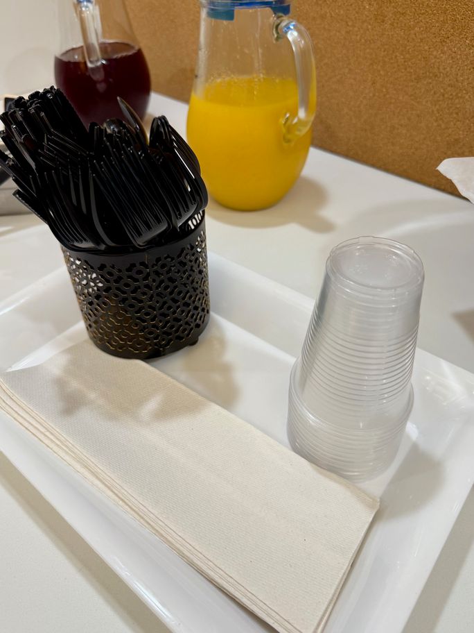 Single-use plastics at an Aloft hotel in Florida