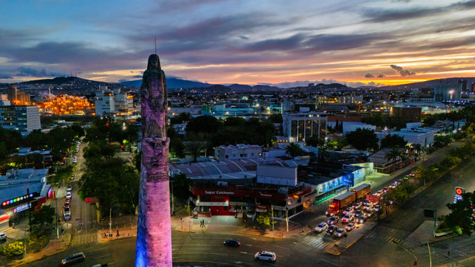 Sunset over Guadalajara, Mexico.