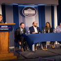 Jessica Klement speaks from the podium at ASTA's 2025 Legislative Day in Washington, DC