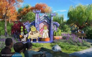 A rendering of DreamWorks Shrek's Swamp