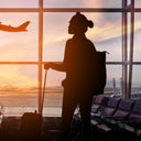 Traveler at airport