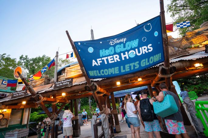 Walt Disney World’s H2O Glow After Hours at Typhoon Lagoon returns this summer season.