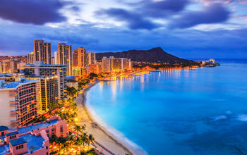 Waikiki Beach, Honolulu, Hawaii.