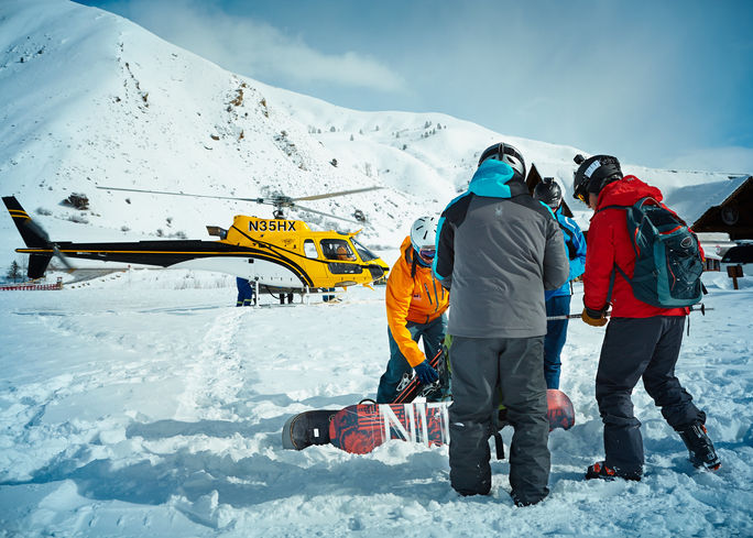 Winter activities at The Sylvan Lodge at Snake River Sporting Club in Jackson Hole, Wyoming.